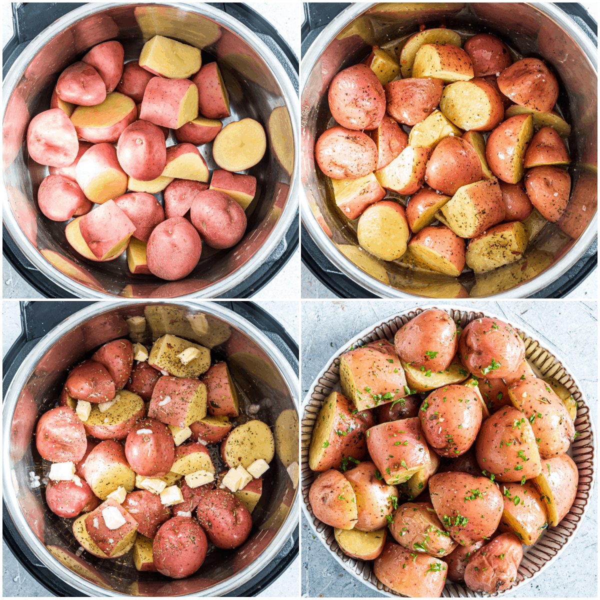 Garlic Butter Instant Pot Red Potatoes Recipe - Little Sunny Kitchen