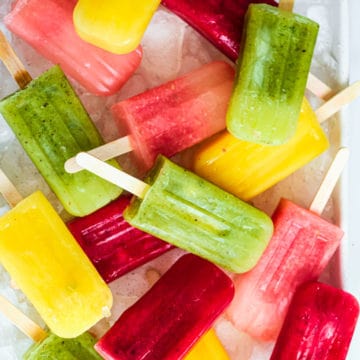 colourful mexican paletas on a tray