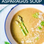 ASPARAGUS SOUP IN A BOWL