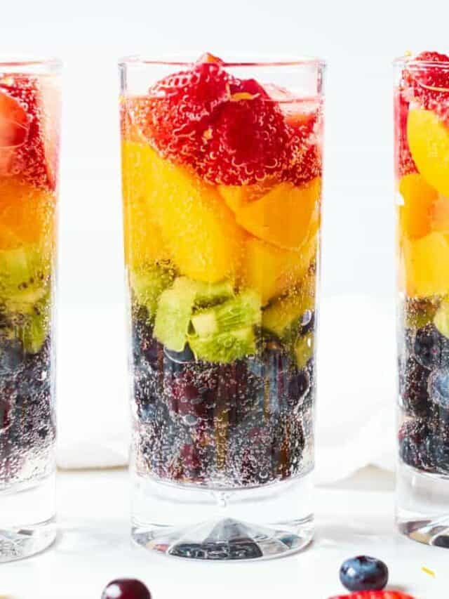 Rainbow Fruit Spritzer Mocktail Story