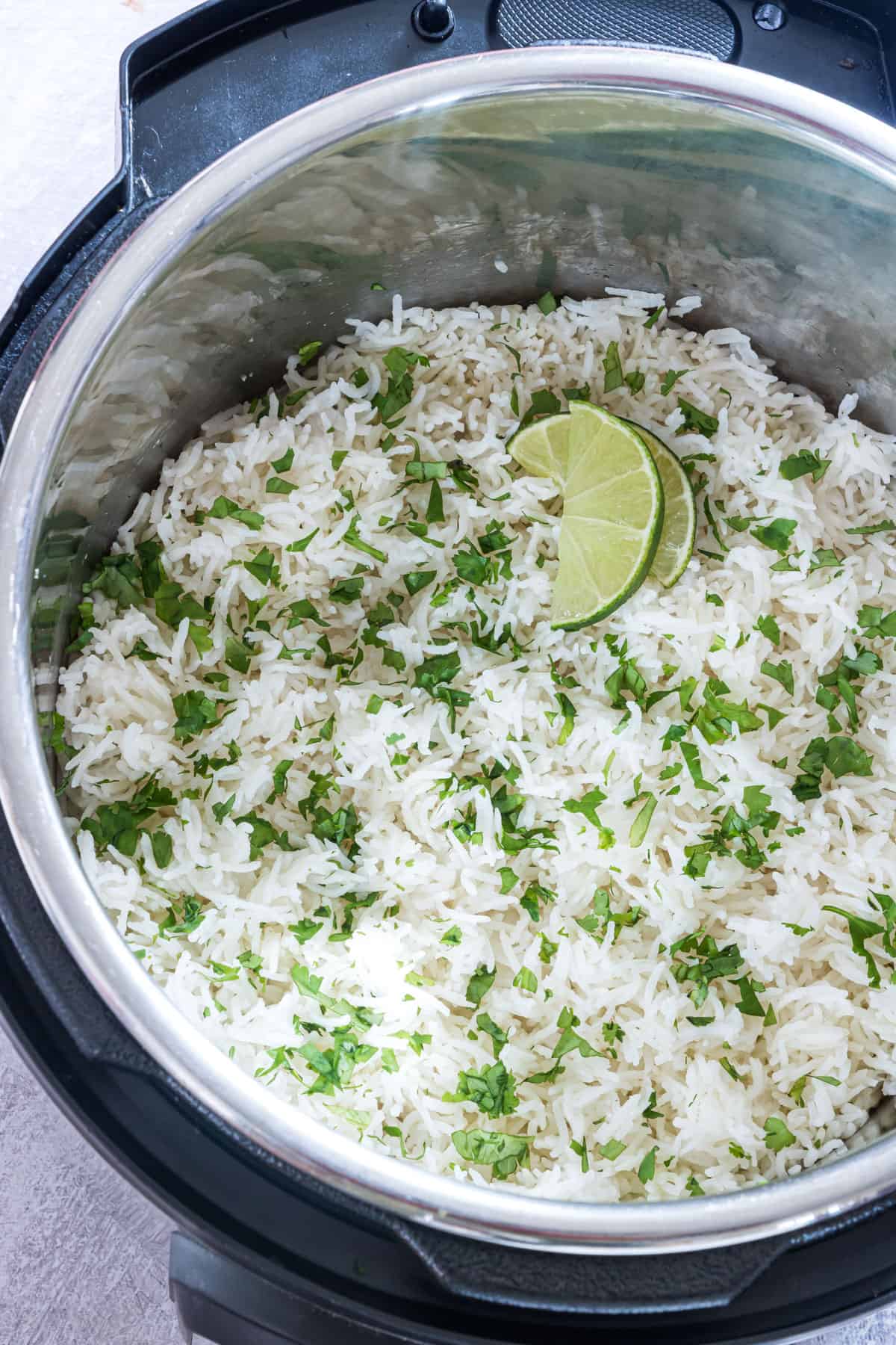 cilantro lime rice in the instant pot