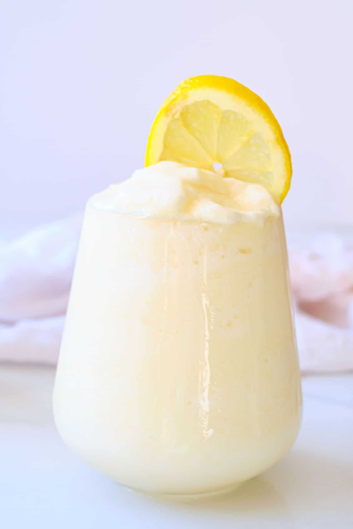 Copycat Chick Fil A Frosted Lemonade on a table