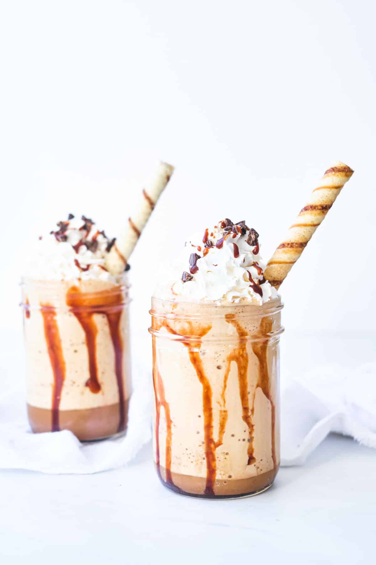 Ice Blended Mocha Frappe Coffee Drink