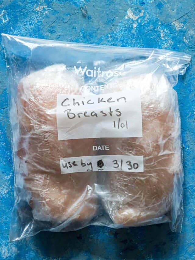 the final step for how to freeze chicken breast