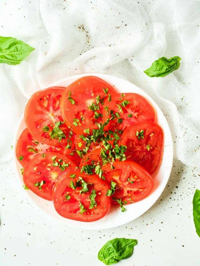 Marinated Tomatoes With Basil Story