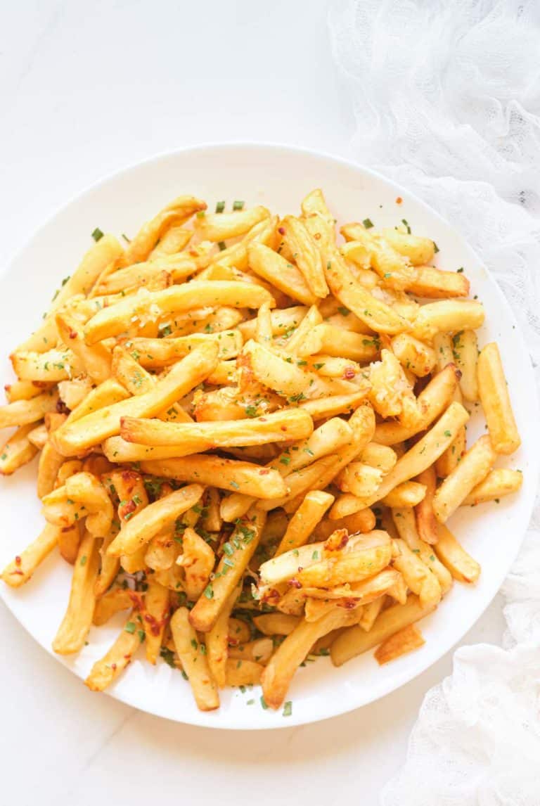 Air Fryer Garlic Parmesan Fries - Budget Delicious
