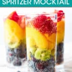 three glasses of fruit spritzer