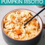 a bowl of pumpkin risotto