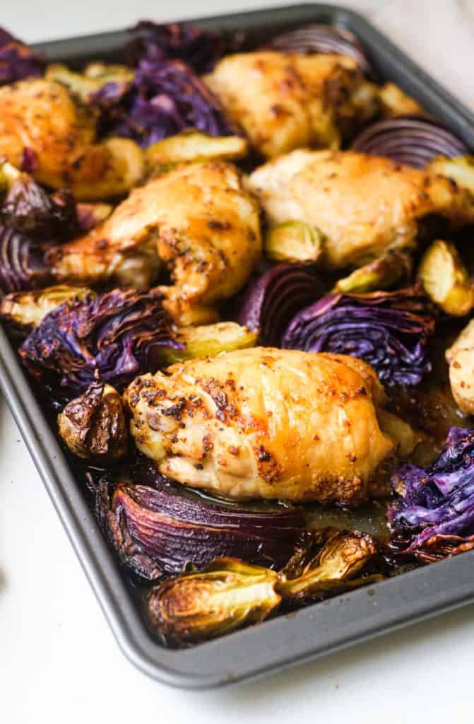 Sheet Pan Chicken Thighs - Budget Delicious