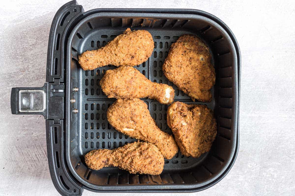 how to rehear fried chicken in air fryer basket