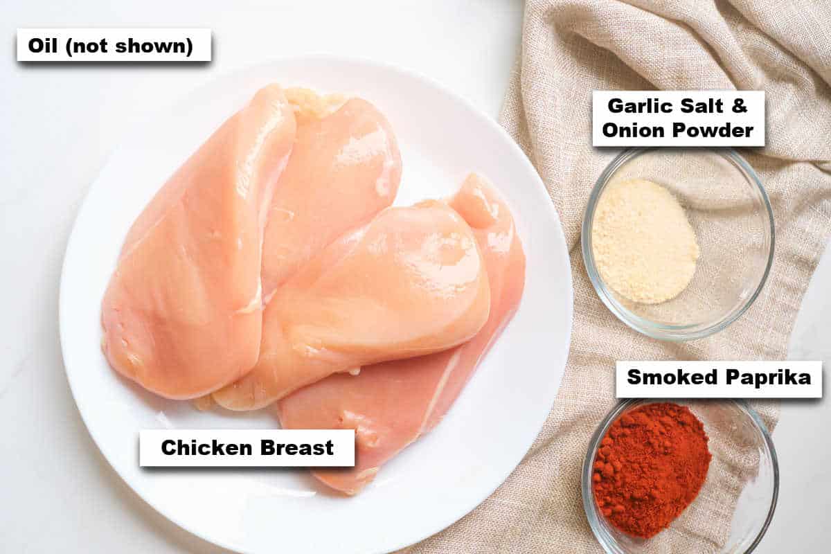 the ingredients needed for making instant pot chicken breast