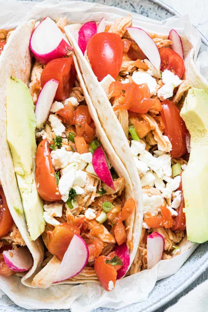 Instant Pot Shredded Chicken Tacos - Budget Delicious