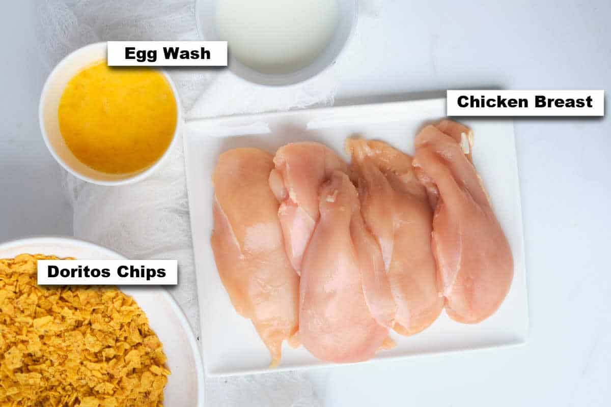 the ingredients for making dorito chicken