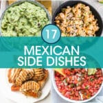A collage of images of Mexican side dishes