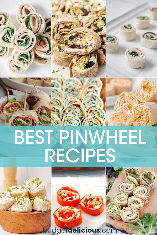 a collage of pinwheel recipe images