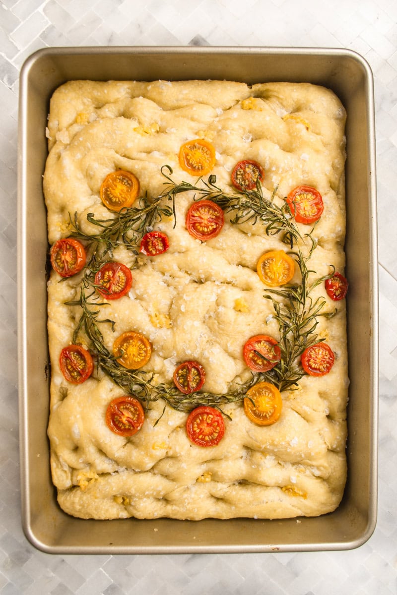 Festive Christmas Focaccia Bread