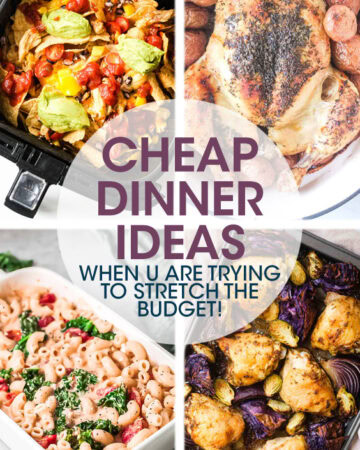 a collage of images of dinner dishes